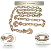 image:imageMytee Products 12 Grade 70 Chain and Binder Kit  Includes 2 12  58 Ratchet Load Binder amp 2 12 x 16 G70 Transport Chain wGrab Hooks  11300 lbs WLL for Flatbed Truck Trailer Tie Down8  Pack