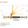 image:imageMytee Products 12 Peerless QuikBinder Ratchet Binder 18100 WLL Chain Tow H512509581  Pack