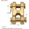 image:imageMytee Products 2 Pack 12 G70 Chain Double Clevis Mid Link Truck Trailer Tie Down Links Towing12 Inch