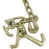 image:imageMytee Products 2 Pack 516 x 6 Grade 70 Tow Chain wRTJ Cluster Hooks amp Grab Hooks wEnlarged Links 4700 LBS WLL  Transport Tow Truck Chains for Car Towing Wrecker Recovery  Plain on One End2  Pack
