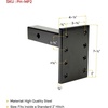 image:imageMytee Products 3 Position Pintle Hitch Mount Plate for 2 Hitch Reciever  20000 lbs  Solid Steel 9 Length  Pintle Hook Hitch Mounting Plate1  Pack