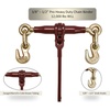 image:imageMytee Products 38  12 Pro Heavy Duty Ratchet Load Chain Binder with with Grab Hooks  12000 Lbs Working Load Limit  Heavy Swaged Barrel ColdDrawn Tubing for Increased Strength8  Pack
