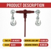 image:imageMytee Products 38  12 Pro Heavy Duty Ratchet Load Chain Binder with with Grab Hooks  12000 Lbs Working Load Limit  Heavy Swaged Barrel ColdDrawn Tubing for Increased Strength4  Pack