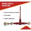 image:imageMytee Products 38  12 Pro Heavy Duty Ratchet Load Chain Binder with with Grab Hooks  12000 Lbs Working Load Limit  Heavy Swaged Barrel ColdDrawn Tubing for Increased Strength1  Pack