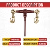 image:imageMytee Products 38  12 Pro Heavy Duty Ratchet Load Chain Binder with with Grab Hooks  12000 Lbs Working Load Limit  Heavy Swaged Barrel ColdDrawn Tubing for Increased Strength8  Pack