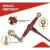 image:imageMytee Products 38  12 Pro Heavy Duty Ratchet Load Chain Binder with with Grab Hooks  12000 Lbs Working Load Limit  Heavy Swaged Barrel ColdDrawn Tubing for Increased Strength4  Pack