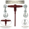 image:imageMytee Products 38  12 Pro Heavy Duty Ratchet Load Chain Binder with with Grab Hooks  12000 Lbs Working Load Limit  Heavy Swaged Barrel ColdDrawn Tubing for Increased Strength4  Pack