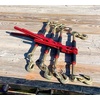 image:imageMytee Products 4 Pack 516  38 Heavy Duty Ratchet Lever Load Binder wGrab Hooks 7100 Lbs Working Load Limit  Yellow  Tie Down Hauling Chain Tightner for Flatbed Truck TrailerRed