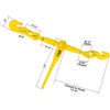 image:imageMytee Products 4 Pack 516  38 Heavy Duty Ratchet Lever Load Binder wGrab Hooks 7100 Lbs Working Load Limit  Yellow  Tie Down Hauling Chain Tightner for Flatbed Truck TrailerYellow