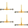 image:imageMytee Products 4 Pack 516  38 Heavy Duty Ratchet Lever Load Binder wGrab Hooks 7100 Lbs Working Load Limit  Yellow  Tie Down Hauling Chain Tightner for Flatbed Truck TrailerYellow