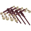 image:imageMytee Products 4 Pack 516  38 Heavy Duty Ratchet Lever Load Binder wGrab Hooks 7100 Lbs Working Load Limit  Yellow  Tie Down Hauling Chain Tightner for Flatbed Truck TrailerRed