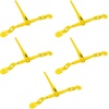image:imageMytee Products 4 Pack 516  38 Heavy Duty Ratchet Lever Load Binder wGrab Hooks 7100 Lbs Working Load Limit  Yellow  Tie Down Hauling Chain Tightner for Flatbed Truck TrailerYellow