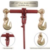 image:imageMytee Products 4 Pack Chain Binder Ratchet Style 51638 Gold Chromate Hooks 7100 WLL wEasy Grips on Barrel38  12
