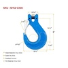 image:imageMytee Products 4 Pack G100 12 Clevis Sling Hook with Latch  15000 LBS WLL  Sky Blue Heavy Duty Grade 100 Lifting Sling Hooks for Recovery Lifting amp Rigging4  Pack