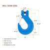 image:imageMytee Products 4 Pack G100 12 Clevis Sling Hook with Latch  15000 LBS WLL  Sky Blue Heavy Duty Grade 100 Lifting Sling Hooks for Recovery Lifting amp Rigging1  Pack