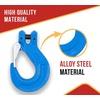 image:imageMytee Products 4 Pack G100 12 Clevis Sling Hook with Latch  15000 LBS WLL  Sky Blue Heavy Duty Grade 100 Lifting Sling Hooks for Recovery Lifting amp Rigging1  Pack