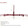 image:imageMytee Products 4 Pack Ratchet Binder 1258 fits 12 Chain Flatbed Binders 13000 WLLRed