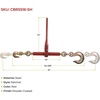 image:imageMytee Products 516  38 Heavy Duty Ratchet Lever Load Chain Binder wGrab Hook one Side 12 Slip Hook on Other 6600 Lbs Working Load Limit1  Pack