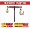 image:imageMytee Products 516  38 Heavy Duty Ratchet Lever Load Chain Binder wGrab Hook one Side 12 Slip Hook on Other 6600 Lbs Working Load Limit2  Pack