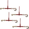 image:imageMytee Products 516  38 Heavy Duty Ratchet Lever Load Chain Binder wGrab Hook one Side 12 Slip Hook on Other 6600 Lbs Working Load Limit4  Pack
