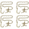 image:imageMytee Products 516 x6 Leg G70 8 Long Shank J Hook Tow Chain wRTJ Cluster Hook amp Grab Hook  4700 lbs WLL Heavy Duty Transport Truck Chain for Car Wrecker Recovery  Towing Equipment4  Pack