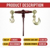 image:imageMytee Products PRO Heavy Duty Chain Specialty Binder Ratchet Style 3812 Grab Hook amp 58 Slip Hook 12000 lbs WLL12 Grab Hook  12 Slip Hook