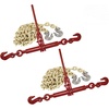 image:imageMytee Products Chain and Ratchet Load Binder Kit  2 51638 G70 G80 Load Binders amp 2 38 x 20 G70 Chains wGrab Hooks  6600 lbs Safe Load Limit for Truck amp Flatbed Trailer  Made in USA2  Pack