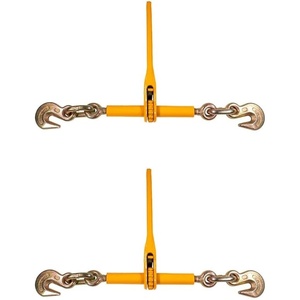 image:imageMytee Products 4 Pack 516  38 Heavy Duty Ratchet Lever Load Binder wGrab Hooks 7100 Lbs Working Load Limit  Yellow  Tie Down Hauling Chain Tightner for Flatbed Truck Trailer2  Pack