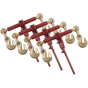image:imageMytee Products 4 Pack Chain Binder Ratchet Style 51638 Gold Chromate Hooks 7100 WLL wEasy Grips on Barrel38  12
