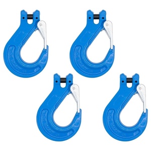 image:imageMytee Products 4 Pack G100 12 Clevis Sling Hook with Latch  15000 LBS WLL  Sky Blue Heavy Duty Grade 100 Lifting Sling Hooks for Recovery Lifting amp Rigging4  Pack