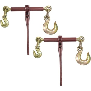 image:imageMytee Products 516  38 Heavy Duty Ratchet Lever Load Chain Binder wGrab Hook one Side 12 Slip Hook on Other 6600 Lbs Working Load Limit2  Pack