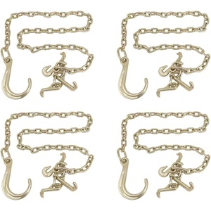 image:imageMytee Products 516 x6 Leg G70 8 Long Shank J Hook Tow Chain wRTJ Cluster Hook amp Grab Hook  4700 lbs WLL Heavy Duty Transport Truck Chain for Car Wrecker Recovery  Towing Equipment4  Pack