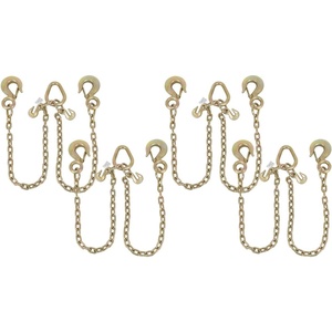 image:imageMytee Products Grade 70 VChain Bridle Tow w 12 Slip Hook wSafety Latch amp Grab Hooks at Pear Link  3 Leg 4700 LBS WLL Tow Truck Chain for Trailer Wrecker Recovery Towing4  Pack