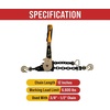 image:imageMytee Products 4 Pack Grade 70 38 Chain amp Easy Binder Kit  2 3812 Easy Ratcheting Chain Load Binder amp 2 38x20 G70 Transport Chain wGrab Hooks  6600 lbs WLL for Truck Trailer Tie Down