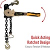image:imageMytee Products 4 Pack Grade 70 38 Chain amp Easy Binder Kit  2 3812 Easy Ratcheting Chain Load Binder amp 2 38x20 G70 Transport Chain wGrab Hooks  6600 lbs WLL for Truck Trailer Tie Down