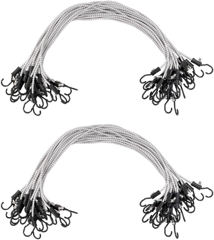 image:imageMytee Products 25 Pcs 36 Heavy Duty Adjustable Bungee Cords with Hook  Polypropylene PP Bungee Cords for Outdoor Camping Household  Extendable Upto 54 inches48 Inch