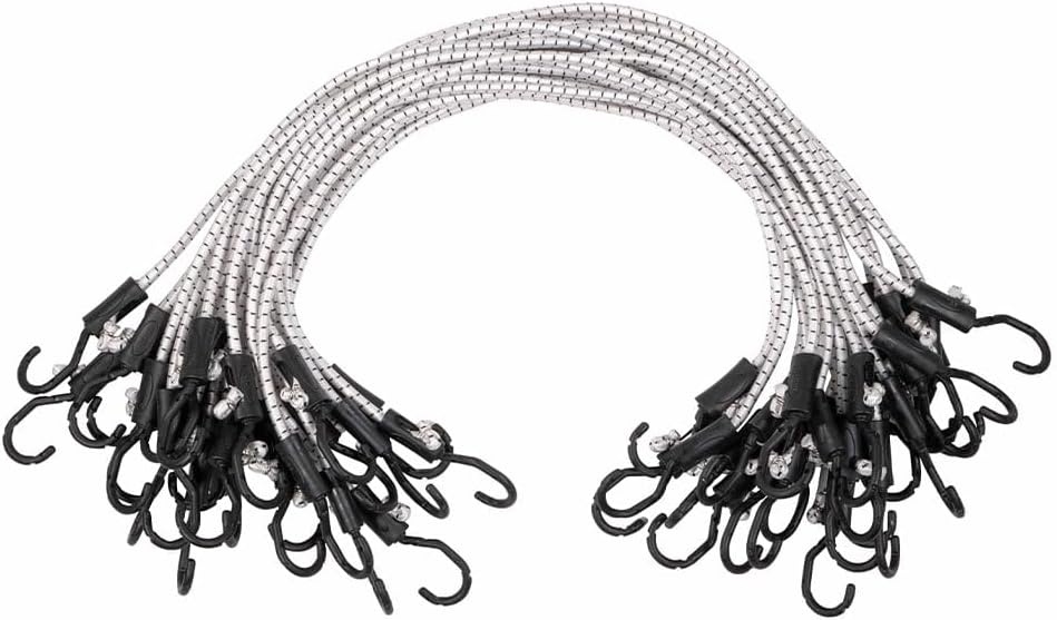 image:imageMytee Products 25 Pcs 36 Heavy Duty Adjustable Bungee Cords with Hook  Polypropylene PP Bungee Cords for Outdoor Camping Household  Extendable Upto 54 inches36 Inch