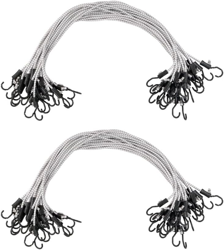 image:imageMytee Products 25 Pcs 36 Heavy Duty Adjustable Bungee Cords with Hook  Polypropylene PP Bungee Cords for Outdoor Camping Household  Extendable Upto 54 inches48 Inch