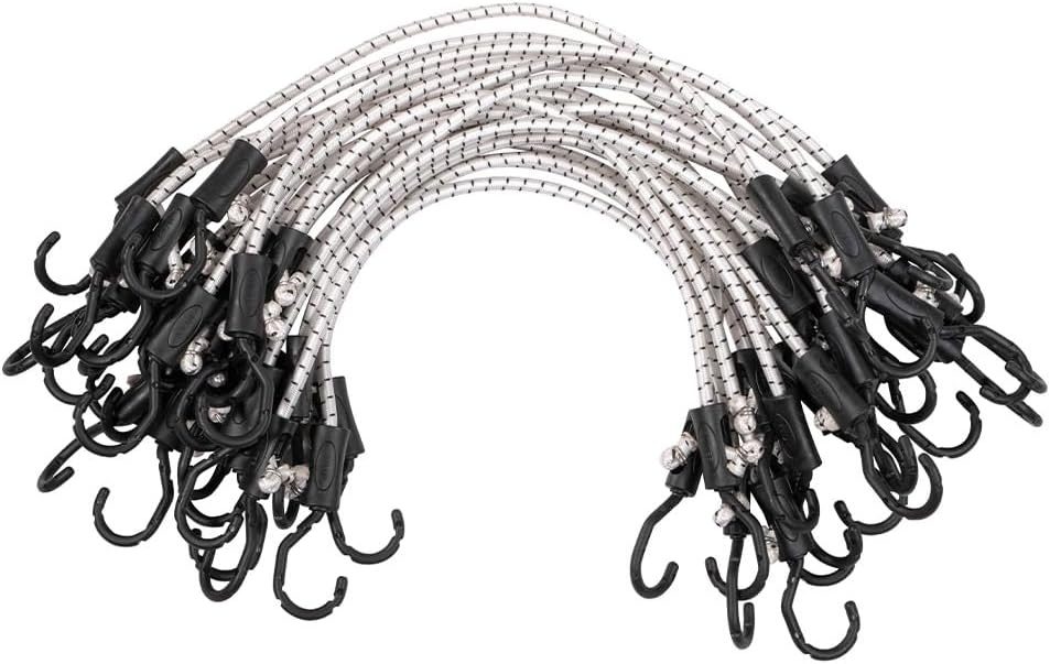 image:imageMytee Products 25 Pcs 36 Heavy Duty Adjustable Bungee Cords with Hook  Polypropylene PP Bungee Cords for Outdoor Camping Household  Extendable Upto 54 inches24 inch