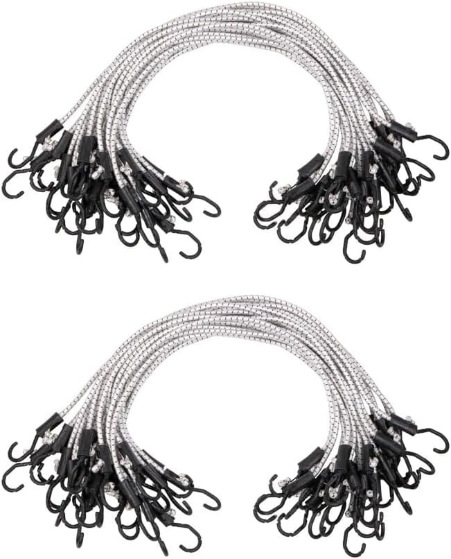 image:imageMytee Products 25 Pcs 36 Heavy Duty Adjustable Bungee Cords with Hook  Polypropylene PP Bungee Cords for Outdoor Camping Household  Extendable Upto 54 inches36 Inch
