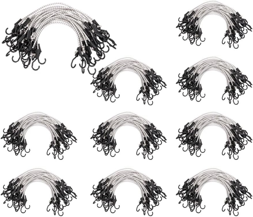 image:imageMytee Products 25 Pcs 36 Heavy Duty Adjustable Bungee Cords with Hook  Polypropylene PP Bungee Cords for Outdoor Camping Household  Extendable Upto 54 inches48 Inch
