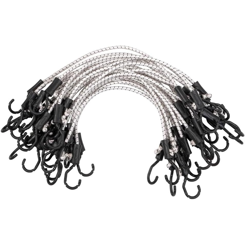 image:imageMytee Products 25 Pcs 36 Heavy Duty Adjustable Bungee Cords with Hook  Polypropylene PP Bungee Cords for Outdoor Camping Household  Extendable Upto 54 inches24 inch