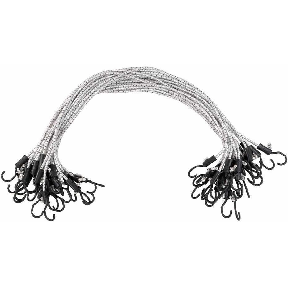 image:imageMytee Products 25 Pcs 36 Heavy Duty Adjustable Bungee Cords with Hook  Polypropylene PP Bungee Cords for Outdoor Camping Household  Extendable Upto 54 inches48 Inch