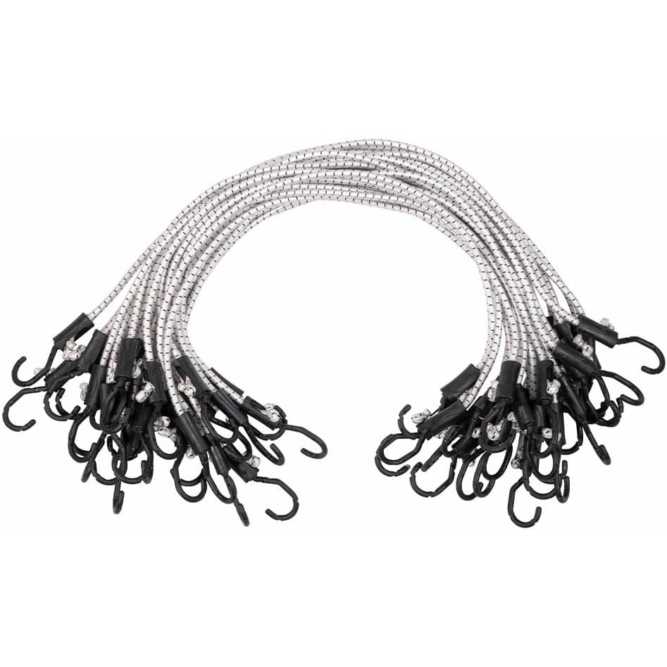 image:imageMytee Products 25 Pcs 36 Heavy Duty Adjustable Bungee Cords with Hook  Polypropylene PP Bungee Cords for Outdoor Camping Household  Extendable Upto 54 inches36 Inch