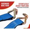 image:imageMytee Products 2 Pack 2 Inch x 15 FT Blue Ratchet Strap with J Hooks  10000 Lbs Breaking Strength  Heavy Duty Tie Down Cargo Truck Straps with Wire Hooks for Flatbed Truck Trailers PickupBlue