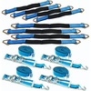 image:imageMytee Products 12 Pieces Axle Strap Tie Down Kit with Wire Hook Ratchet Straps 4 24 Inch and 4 36 Inch Axle Strap Kit with 4 15 Feet Ratchet Strap wWire Hook