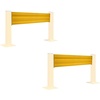 image:imageMytee Products 6 x 15 BoltOn Steel 3Rib Guard Rails for Warehouse Aisle Corners and Equipment Protection 12000 lbs  Yellow2  Pack