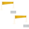 image:imageMytee Products 6 x 15 BoltOn Steel 3Rib Guard Rails for Warehouse Aisle Corners and Equipment Protection 12000 lbs  Yellow2  Pack