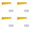 image:imageMytee Products 6 x 15 BoltOn Steel 3Rib Guard Rails for Warehouse Aisle Corners and Equipment Protection 12000 lbs  Yellow4  Pack