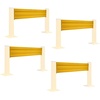 image:imageMytee Products 6 x 15 BoltOn Steel 3Rib Guard Rails for Warehouse Aisle Corners and Equipment Protection 12000 lbs  Yellow4  Pack